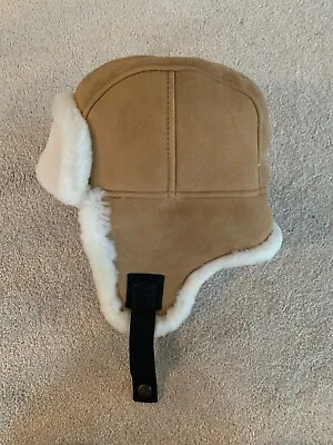 Ugg Mens Shearling Suede Trapper Hat Chestnut Brown Nwt $195 • $103.99