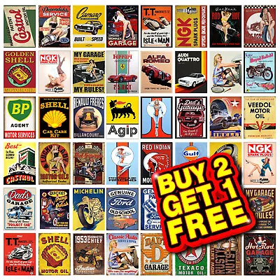 £4.45 • Buy Metal Tin Sign Plaque Garage Man Cave Home Bar Shed Man Cave Wall Art Signs M113