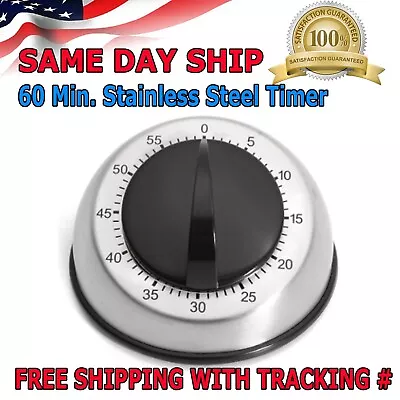 Long Ring Bell Alarm Loud 60-Minute Kitchen Cooking Wind Up Timer Mechanical US • $9.95