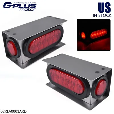 Fit For Truck Red LED Trailer Steel Box Kit W/ 6  Oval Tail Light 2  Marker Lamp • $32.40