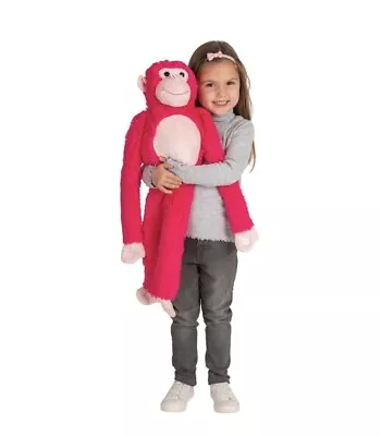 Cheeky Monkey Pink 75cm Soft Toy- New -Free Postage • £17.99