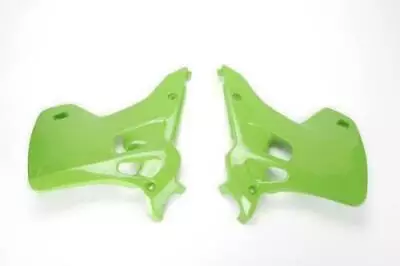 UFO Plastics Radiator Covers KX Green Kawasaki KX250 92-93 KX125 Replacement • $59.21