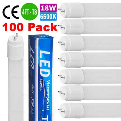 10-100 Pack 18W 48 Inch 4ft LED Fluorescent Tube Light Bulb G13 T8 Lamp Fixture • $397.95