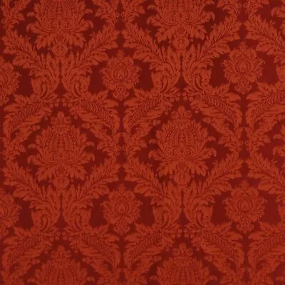 Alderton Damask Paprika Fabric | Reversible Brocade | Curtains Upholstery • £1.99