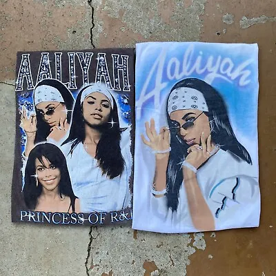Aaliyah Princess Of R&B T-Shirt Lot 2 Tee's Size Medium Unisex Fit • $9