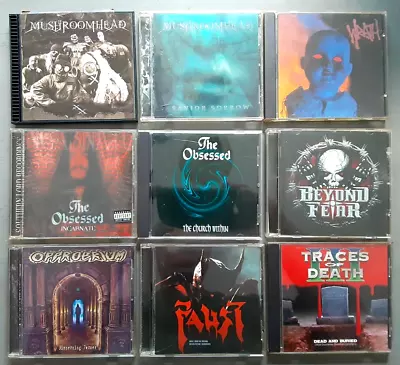 9 Cd Death Metal Lot- Faust Beyond Fear The Obsessed Wrath Mushroomhead • $59