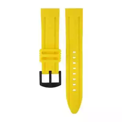 Vostok Europe ANCHAR YELLOW SILICONE STRAP 24mm - BLACK BUCKLE • $22.39