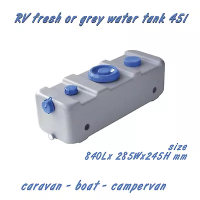 RV Fresh Or Grey Water Tank 45l For Campervans - Boats - Caravans • $249