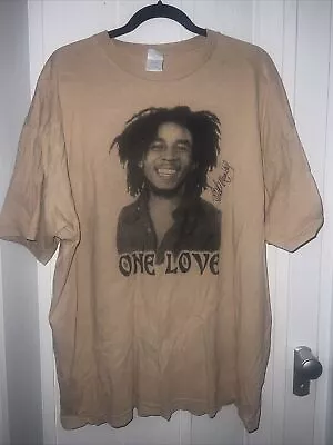 Vintage 90s Bob Marley One Love Rap Tee VTG Shirt Men Size XXL Distressed • $299