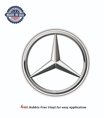 Mercedes Benz Logo Vinyl Decal Sticker Car Truck Bumper 4mil Bubble Free Us Made • $16.99