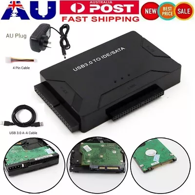 USB 3.0 To IDE & SATA Converter External Hard Drive Adapter Kit 2.5 /3.5  Cable • $11.99