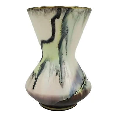 Vintage Art Deco Vase Drip Glaze Ceramic Studio Pottery Mid-Century Modern  • $30