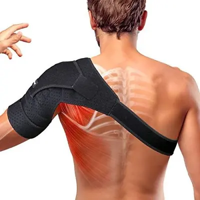 Quality Copper Magnetic Shoulder Brace Compression Support Wrap Belt • £34.57