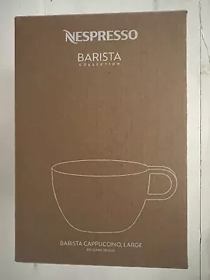 Nespresso Barista Collection  2 Large Cappuccino Cups Set Grey New In Box • £19.46