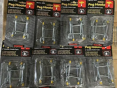 8 Carded Double Pks Crawford 2  Double Peg Hooks Hammers Rakes Shovels Saw Etc • $24.99