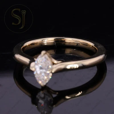 $184.26 • Buy 1.0ct Marquise Cut HPHT Diamond Engagement Lab Created Ring 14k Rose Gold Finish