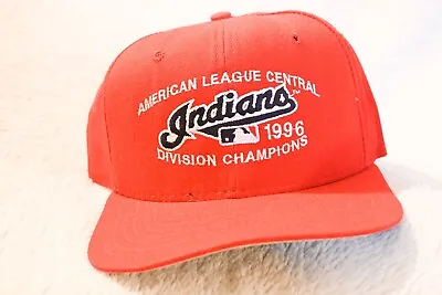 Vintage 1996 Cleveland Indians American League Division Champions Snap Back • $25