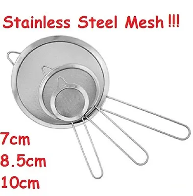 £2.97 • Buy Stainless Steel Tea Strainer Wire Mesh Classic Traditional Filter Sieve Spoon