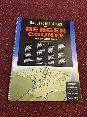 Vintage Hagstrom Map | Streetmap | 1969 | Bergen County | New Jersey | Road Map • $45