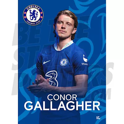 Chelsea FC Gallagher 22/23 Headshot Poster OFFICIALLY LICENSED PRODUCT A4 A3 • £5