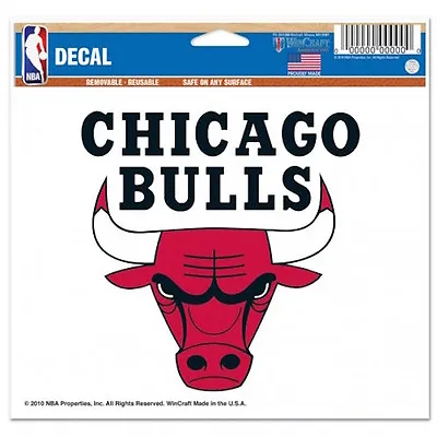 Chicago Bulls NBA 8 X 8  Perfect Die Cut Decal Sticker Team Color Logo Car Auto • $9.95