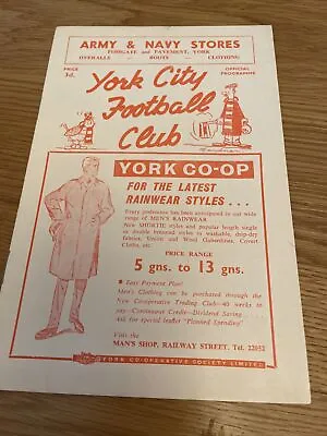 £1.99 • Buy York City V Chester Fc 1961/2 Programme