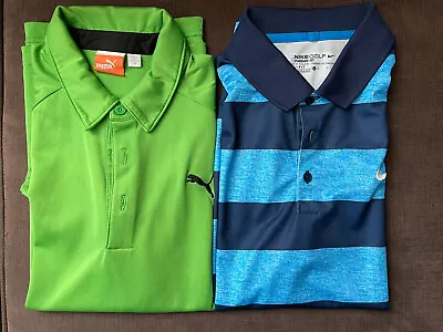 Lot Of 5 Mens Golf Polo Shirt Small (4) & Medium (1) Nike Adidas Puma Pre-owned • $100