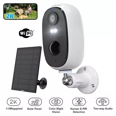 2K Wireless Security Camera Outdoor Battery Rechargeable Home WIFI IP CCTV • $10.99