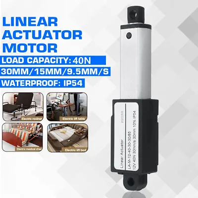 DC 12V Linear Actuator 30mm Stroke Length Mini Lift Electric Motor 30N/60N/90N • $27.84