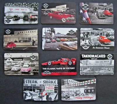 STEAK N SHAKE NEW You Pick Collectible Gift CardsNo $ Value Retro Classic Cars • $1.97
