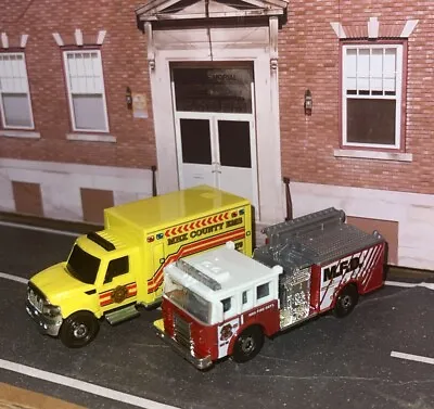 Lot Of 2 Matchbox Pierce Arrow XY Fire Engine & International Ambulance NLFFP DC • $9.85