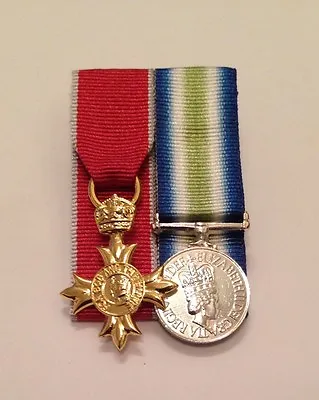 Court Mounted Miniature Medals Falklands Civilian OBE & Falklands S. Atlantic • £27.50