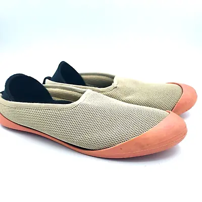 Mahabis Sz 38 EU 7-7.5 US Womens Slippers Tan Peach Rubber Soles Mesh • $16.74