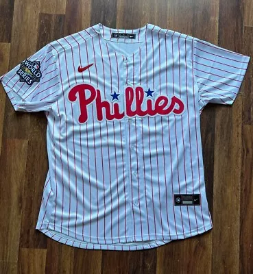 Men's Philadelphia Phillies Bryce Harper White 2022 World Series Jersey (LARGE) • $68.76