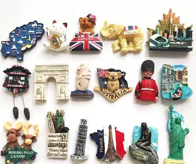 Countries Around The World Travel Souvenir 3D Resin Fridge Magnet H3 (A) • $5.99