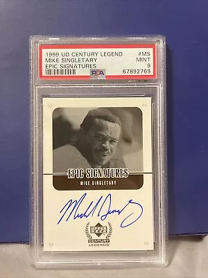 1999 Ud Century Legends Epic Signatures Mike Singletary Pop 6 Psa 9 A3468650-442 • $60