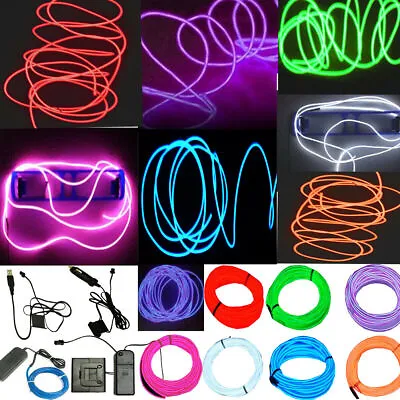 2m/5m/6m LED Car Interior Decorative Atmosphere Wire Strip Light Accessories US • $8.54