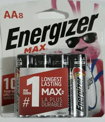 AA8 Energizer Max Longest Lasting Batteries Leak Resistant Alkaline • $8.49