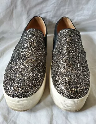 Glitter Black Pewter Mossimo Womens Platform Shoes 8.5  • $15