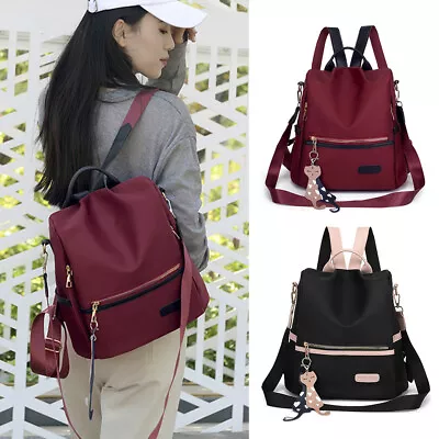 $19.59 • Buy Women's Nylon Backpack Anti-theft Casual Travel Shoulder Bag Laptop Satchel ∷