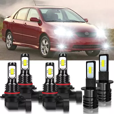 For Toyota Corolla 2001-2004 6000K LED Headlight Fog Light Bulbs Combo KIT White • $26.64