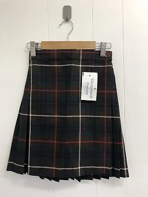 Brown Plaid Tartan Kilt School Skirt Glengarnock & Dunain New Age 4-5 W22 L16 • £13.99