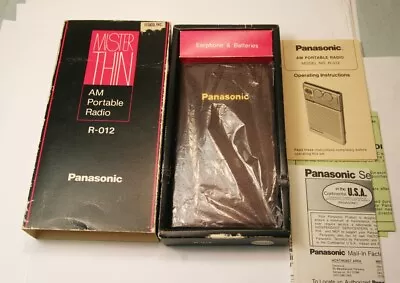 Vintage Panasonic MISTER THIN R-012 Transistor AM Radio  Super Clean • $175