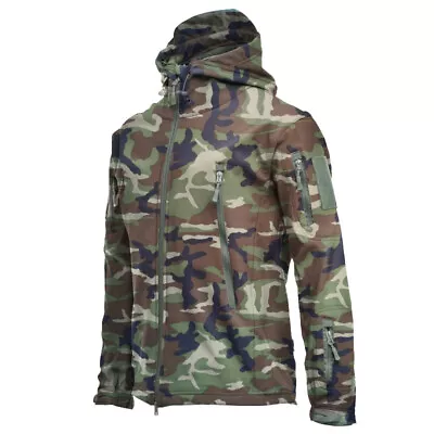 Mens Waterproof Tactical Soft Shell Jacket Coat Army Military Jacket Windbreaker • $33.76