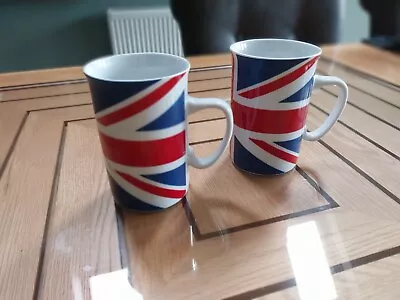 Ethos Union Jack Mugs X 2 • £10