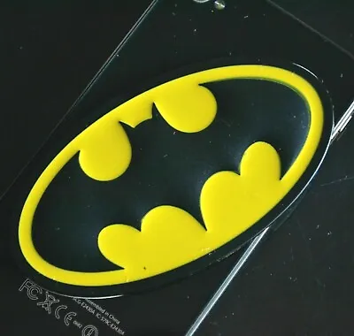 Black Yellow Chrome Metal Batman Car Badge Emblem Sticker Decal Motorbike 9cm • $4.50