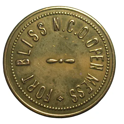Fort Bliss TX N.C.O Open Mess 10¢ In Trade Military Token • $10