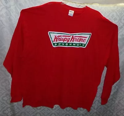 $28.12 • Buy Krispy Kreme Doughnuts Donuts Long Sleeve T-shirt 3XL Red Unisex Mens Womens