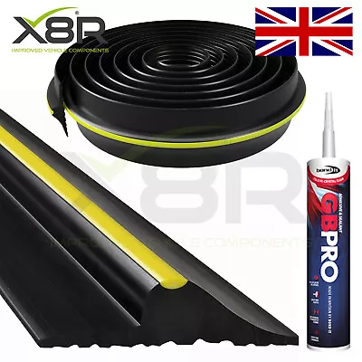 Heavy Duty Garage Door Floor Threshold Weather Seal Rubber Draught Rain Excluder • £33.99