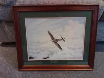 £15 • Buy Framed Aircraft Picture Spitfire Baders Bus